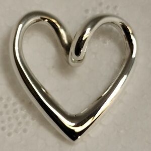 Sterling Silver Slide Heart Pendant